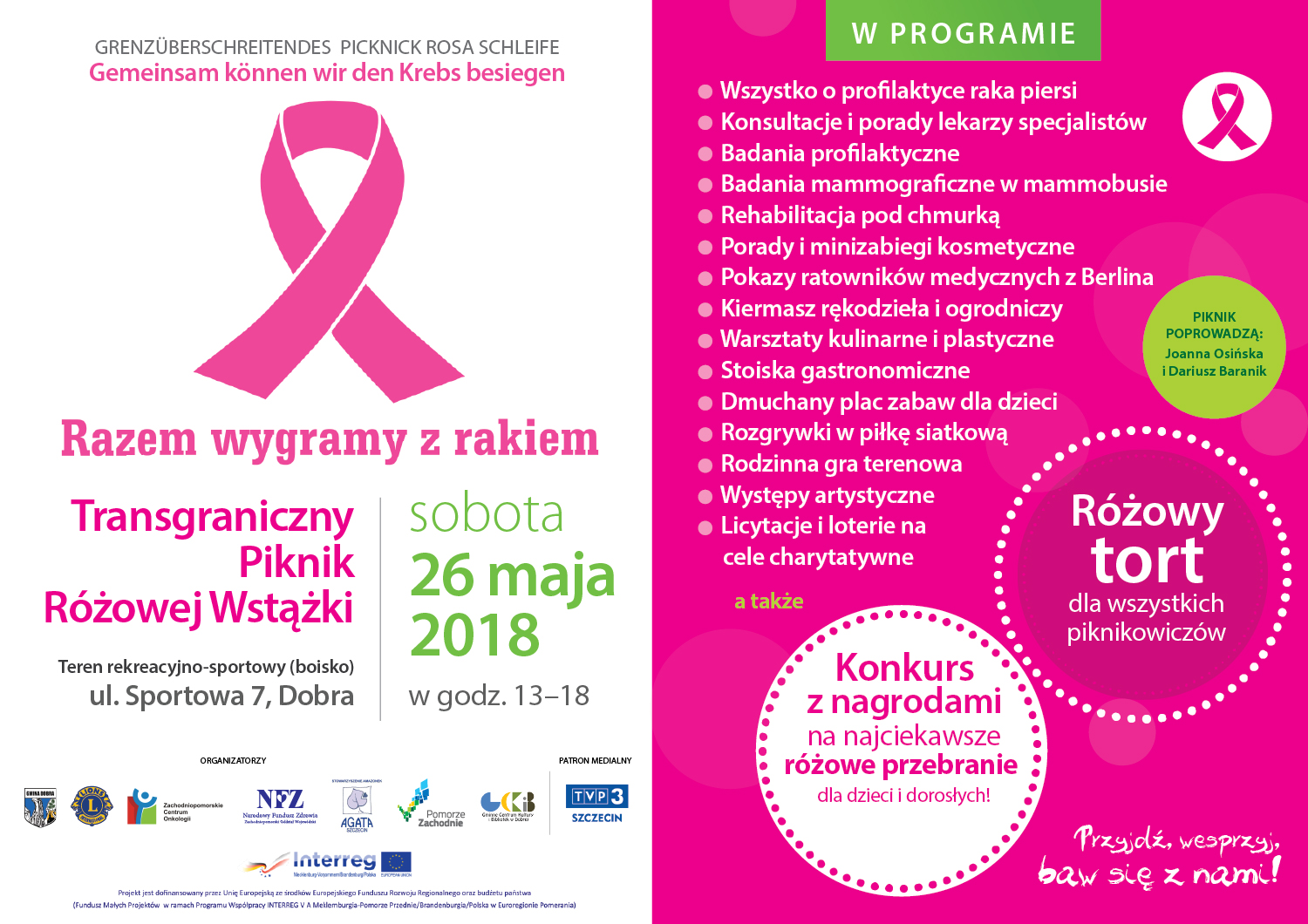 Plakat różowa wstążka