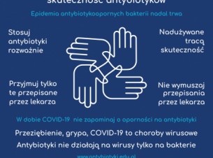 Baner kampanii Światowy Tydzień Wiedzy o Antybiotykach oraz Europejski Dzień Wiedzy o Antybiotykach